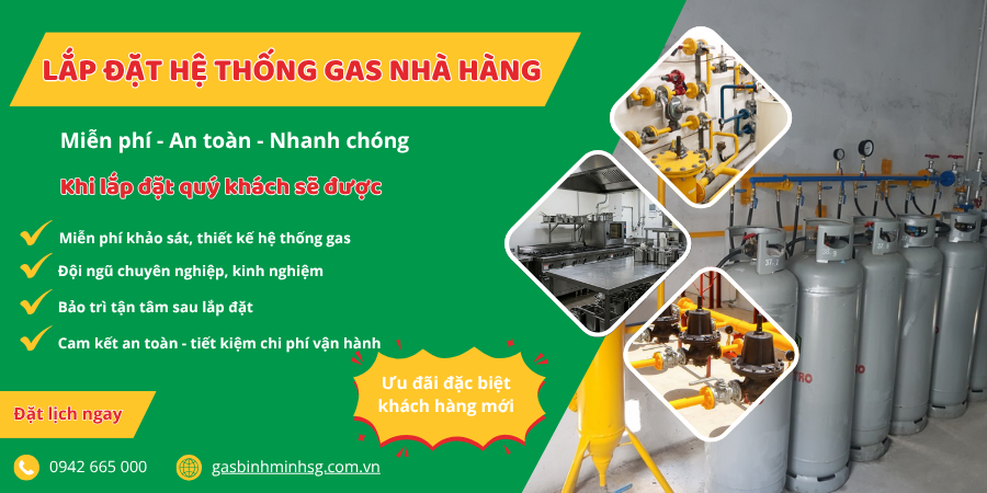 Lắp đặt hệ thống gas công nghiệp miễn phí